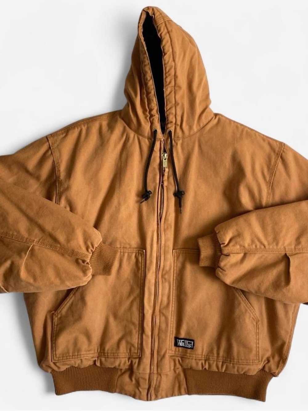 Walls Men's Tan Hooded Workwear Jacket